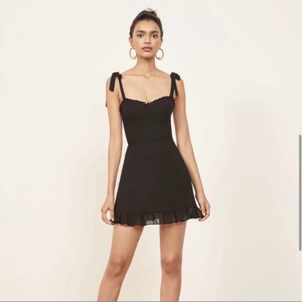 Reformation Christine Dress in Black EUC Sz 12